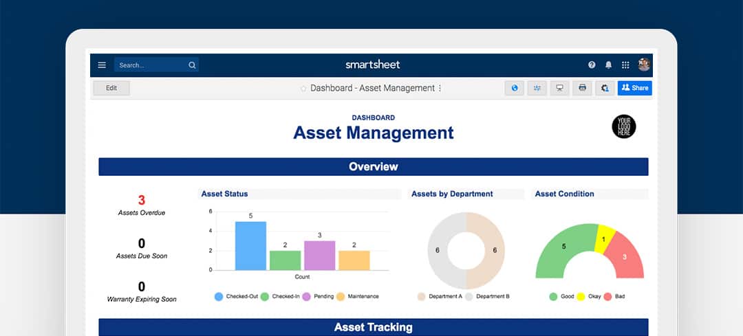 asset tracking smartsheet