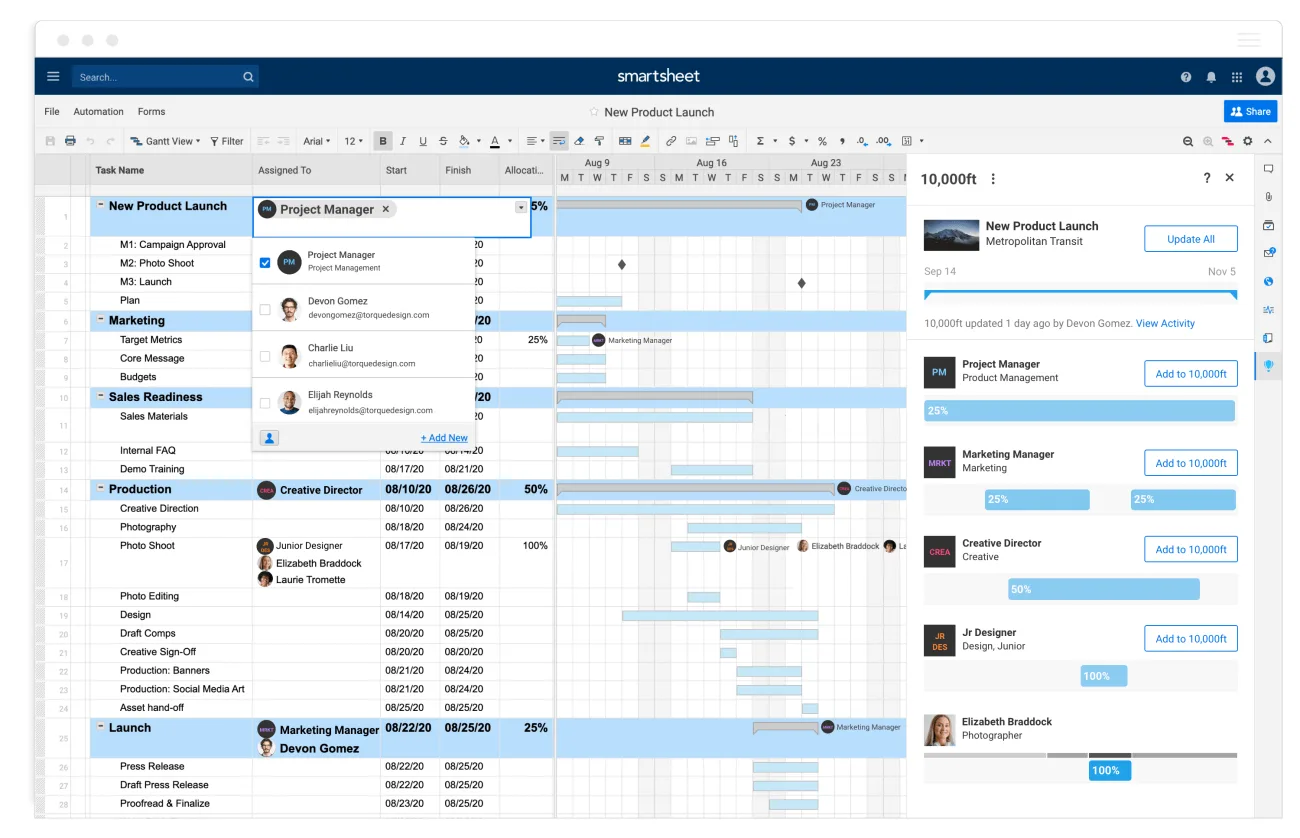 Smartsheet forms provide a low-code approach to data collection.